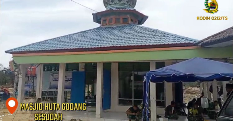 Pemulihan di Batangtoru  Masjid  Pasar  hingga Sekolah Sudah Difungsikan Lagi