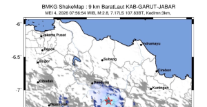 BMKG  Gempa Tektonik M2 8 Garut Dipicu Aktivitas Sesar Aktif