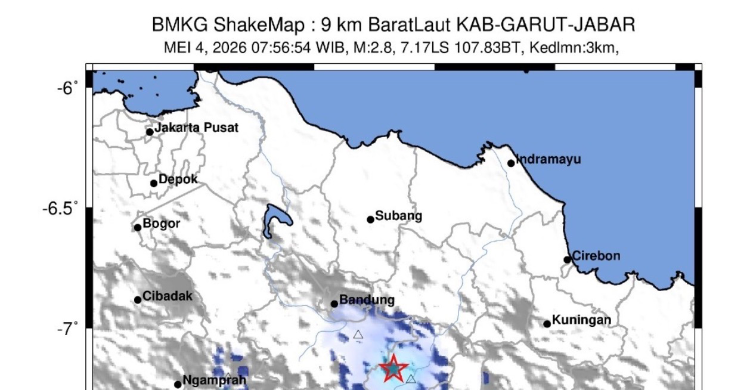 BMKG  Gempa Tektonik M2 8 Garut Dipicu Aktivitas Sesar Aktif