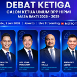 Debat Pamungkas Caketum HIPMI Usung Tema Investasi dan Hilirisasi