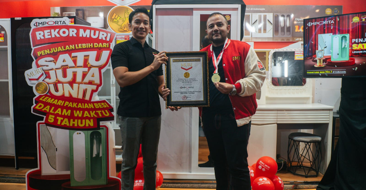 Importa Pecahkan Rekor MURI  Jual 1 Juta Lemari Besi Dalam 5 Tahun