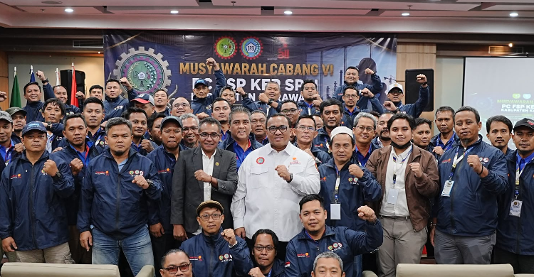 Musyawah Cabang Pengurus KSPSI Andi Gani Komit Tetap Pimpin Buruh