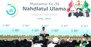 Peserta Muktamar NU Puji Pidato Prabowo  Minta Sinergi Pemerintah Ulama Diperkuat